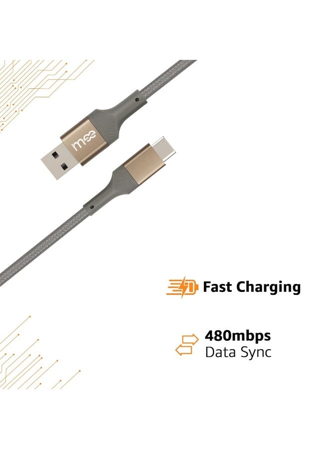 آیمی كابل شحن سريع من نوع USB إلى Type-C بقوة 3 أمبير، وطول 1.2 متر - كابل بيانات من النايلون المضفر، سرعة نقل عالية تصل إلى 480 ميجابت في الثانية، موصلات متينة من سبائك الألومنيوم، سلك مرن مقاوم للتشابك للهواتف الذكية وأجهزة الكمبيوتر المحمولة (IM-DC103) - Image 3